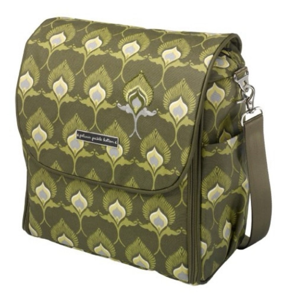 Petunia Pickle Bottom‎ Diaper Bag Large Boxy Backpack Green Floral